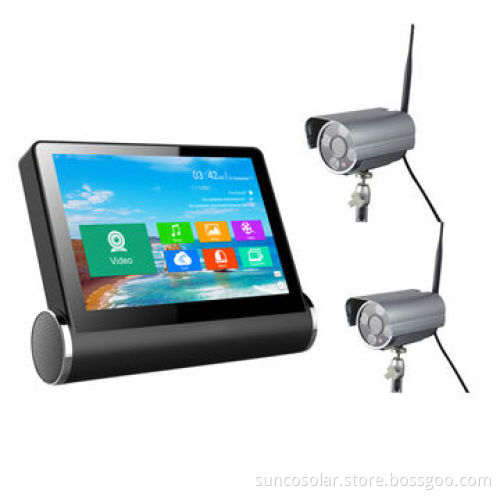 NVR kit with 2 HD IP cameras and 1 NVR, supports local record up to 2TB